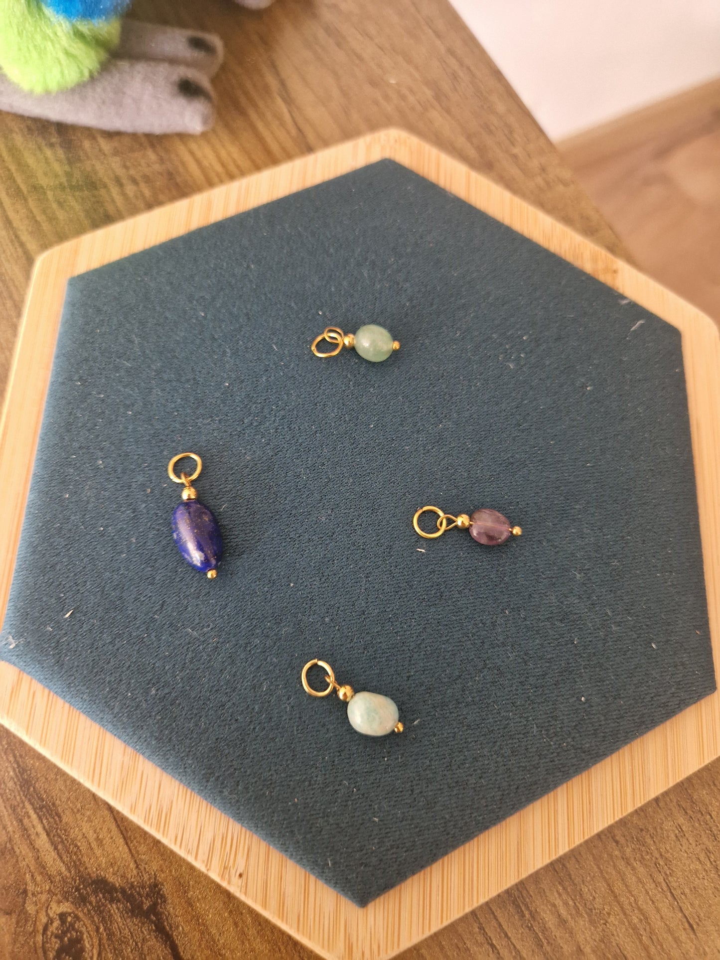 Natural stone charm
