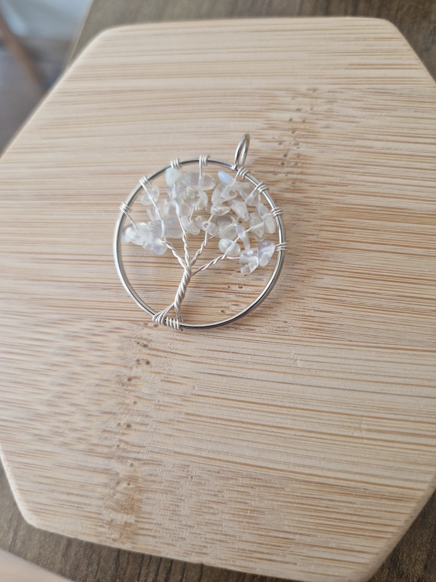 Tree of life charm natural stones