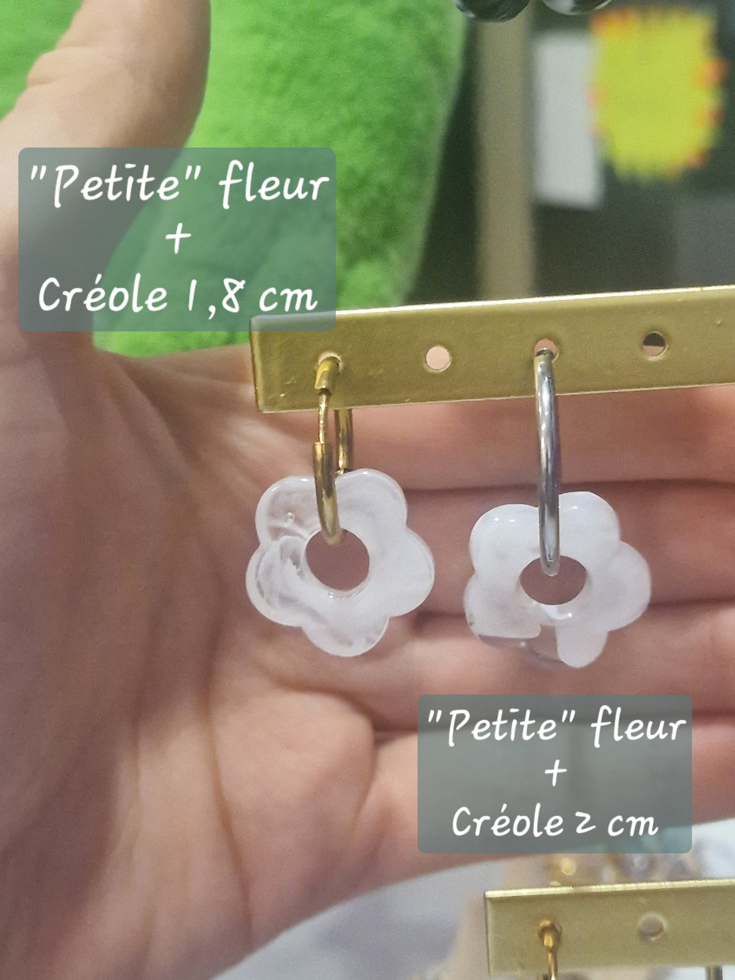 Boucles d'oreilles Florine (diamètre 1,8 cm)