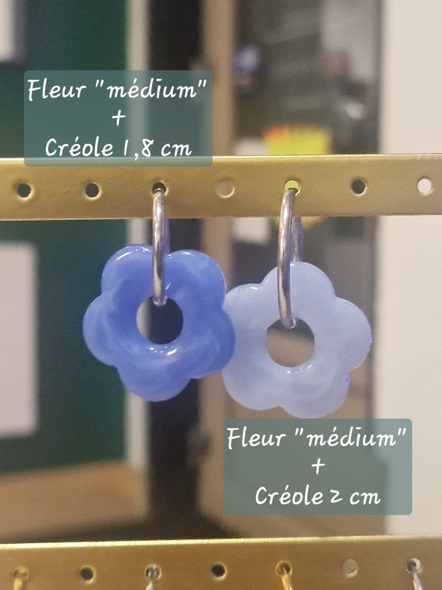 Boucles d'oreilles Florine (diamètre 1,8 cm)