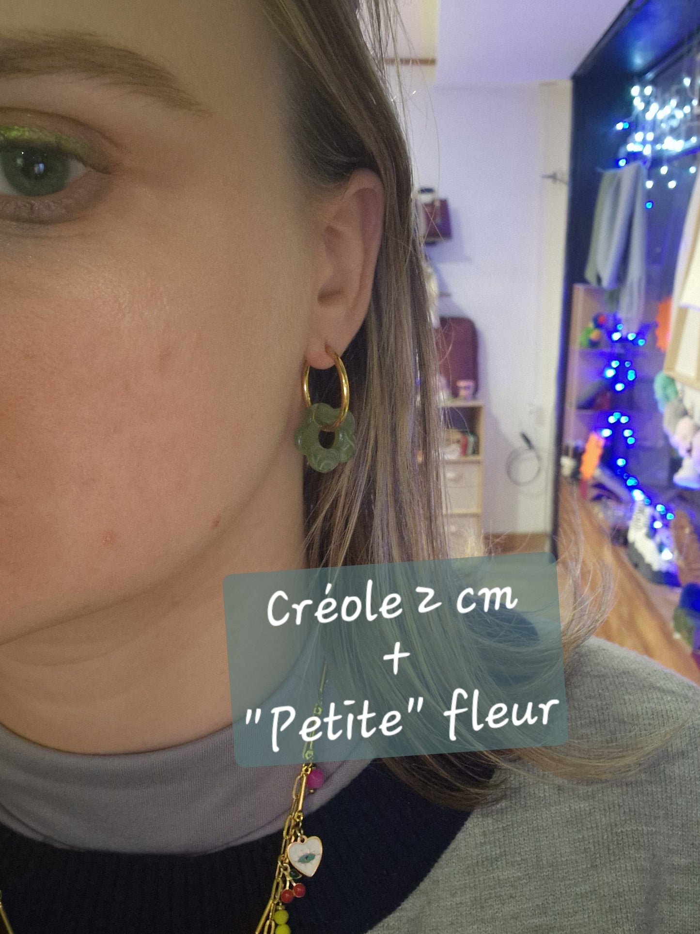 Boucles d'oreilles Florine (diamètre 1,8 cm)