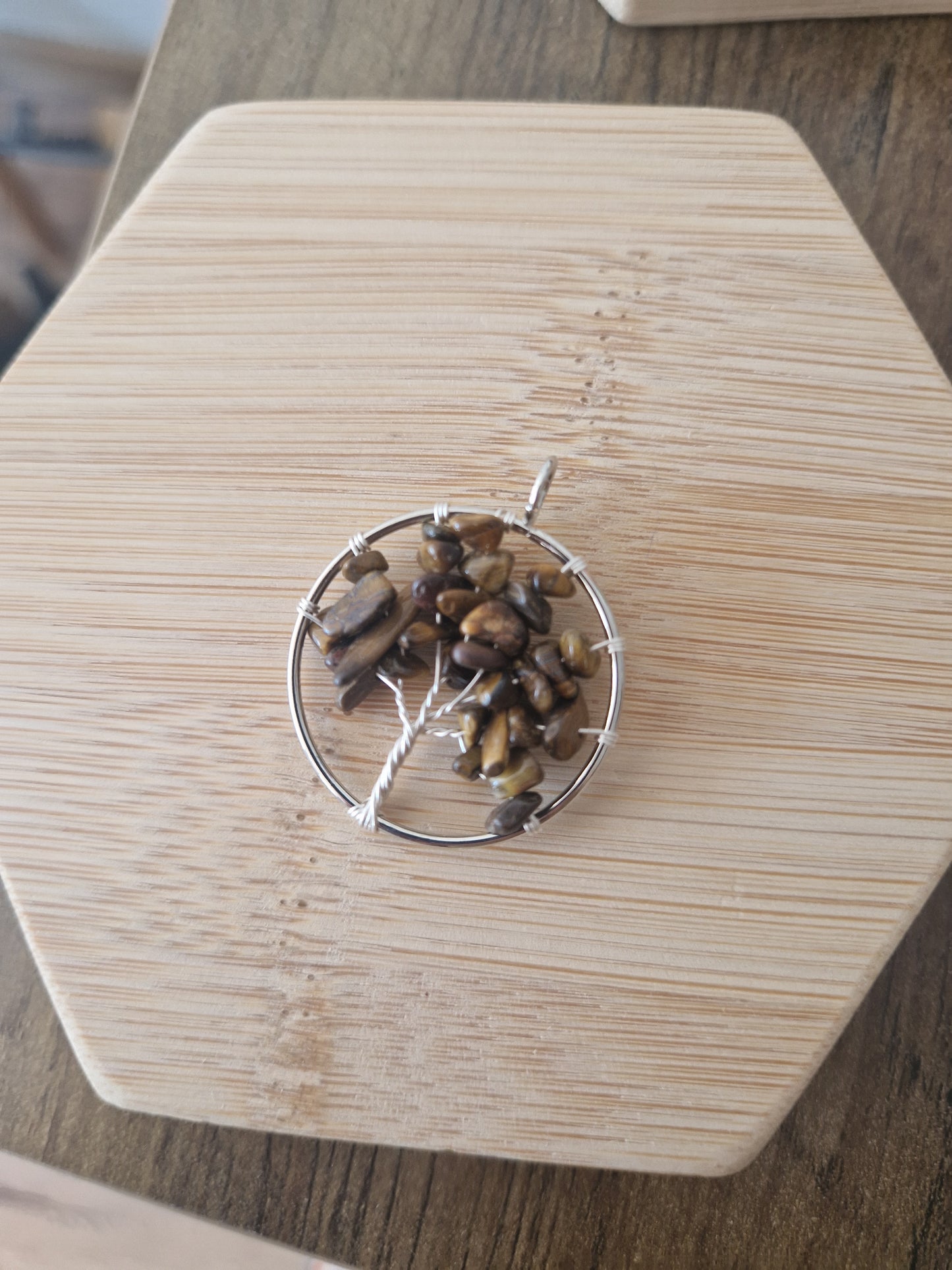 Tree of life charm natural stones