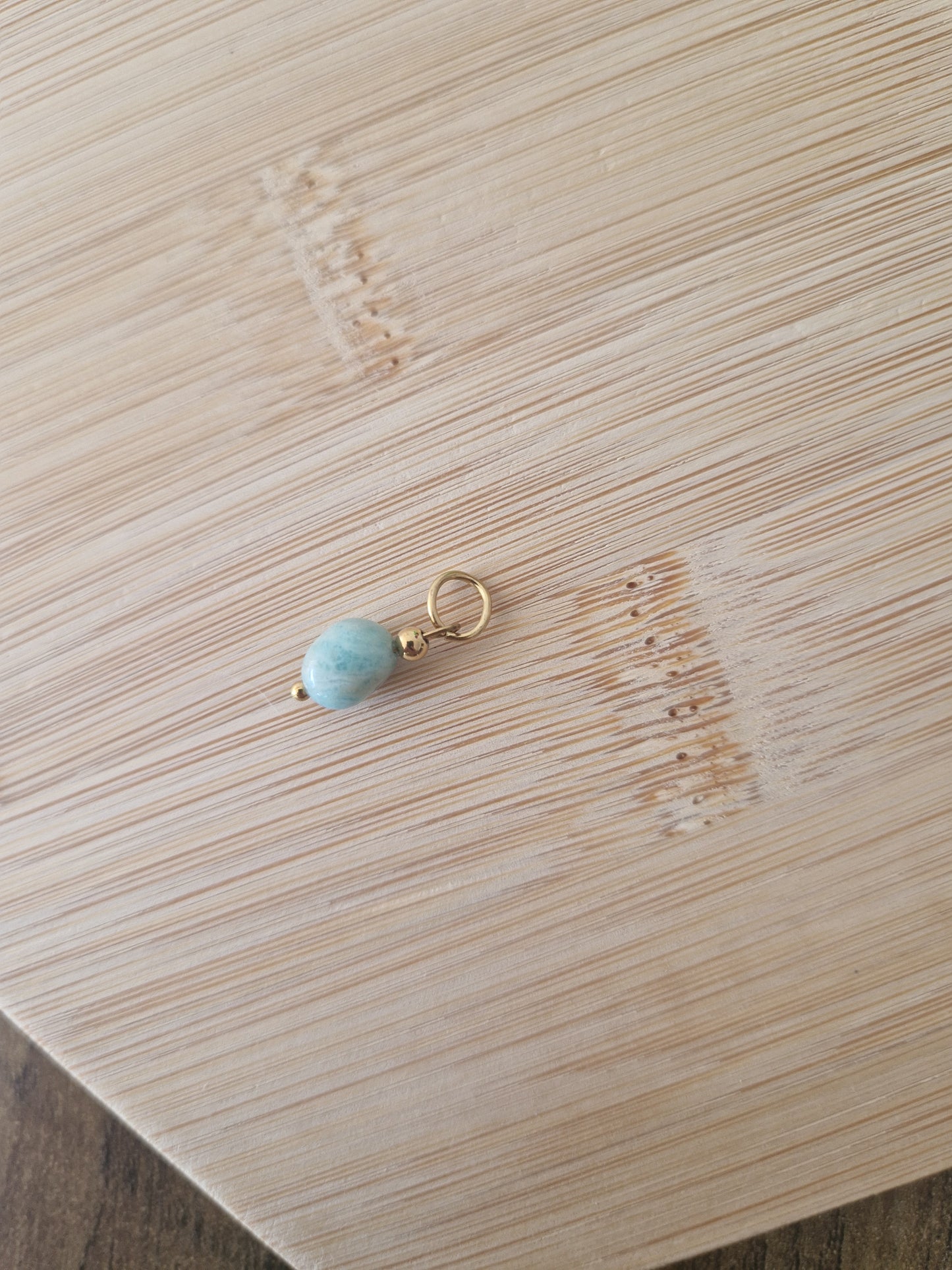 Natural stone charm